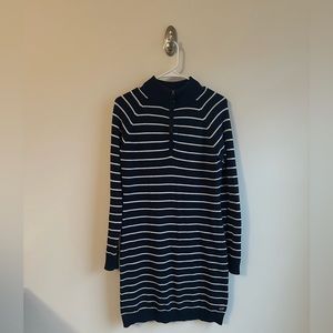 Vineyard Vines Cashmere Blend 1/4 Zip Striped Dress, Women’s Size Small